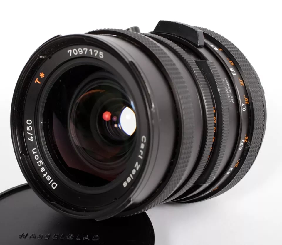 Hasselblad Carl Zeiss Distagon 50mm F4 lens CF T* FLE #4130 AS IS